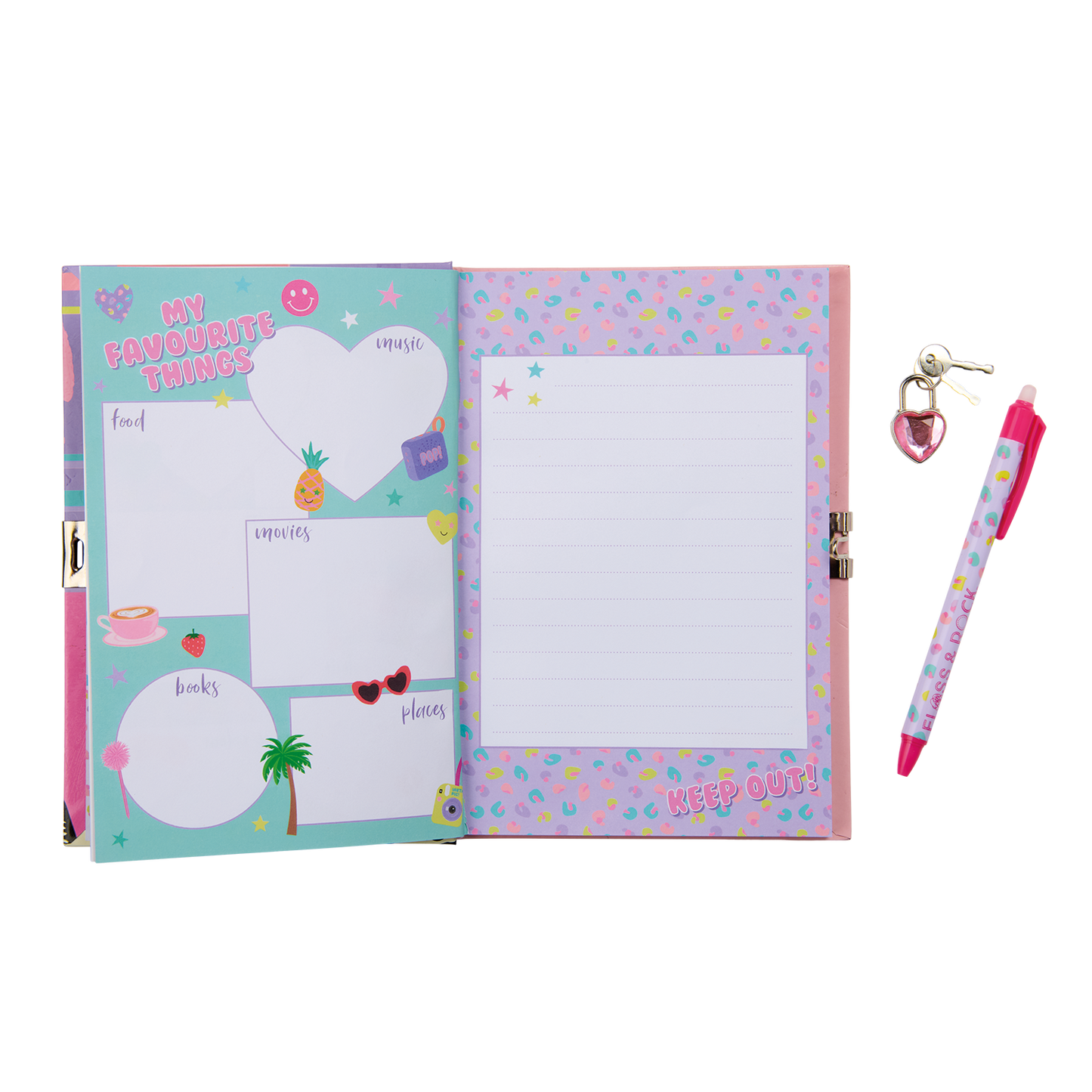 Fashion Friends Lockable Diary  ( 3 designs, 2 of each )