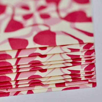 Packet of Ten Patterned Envelopes Dappled Eton Mess