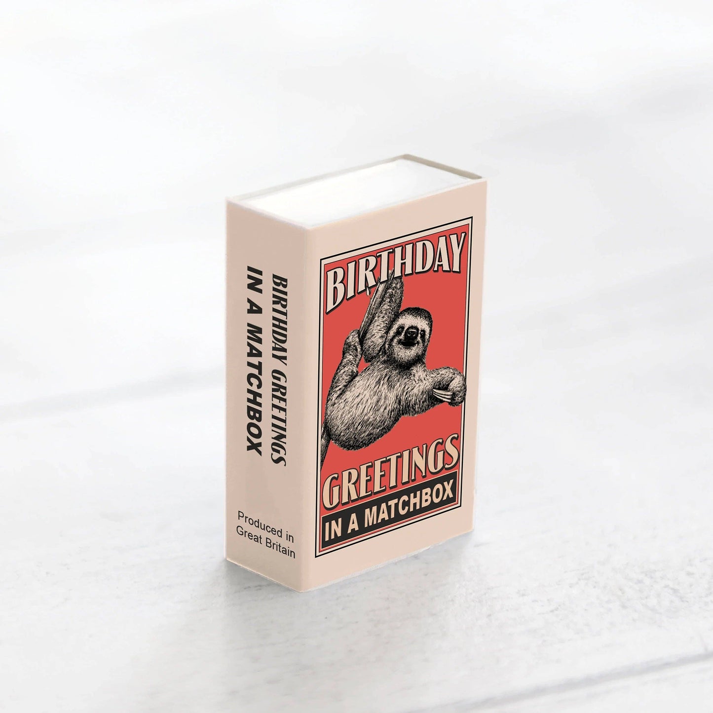 Wool Felt Sloth Birthday Gift In A Matchbox