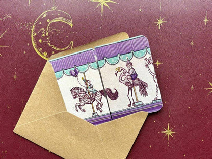 Birthday Merry-go-round Handmade Fold out Card