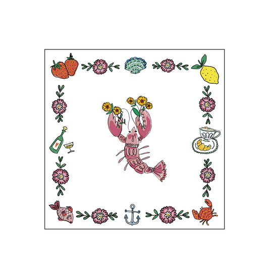 Crustacean paper napkins x20