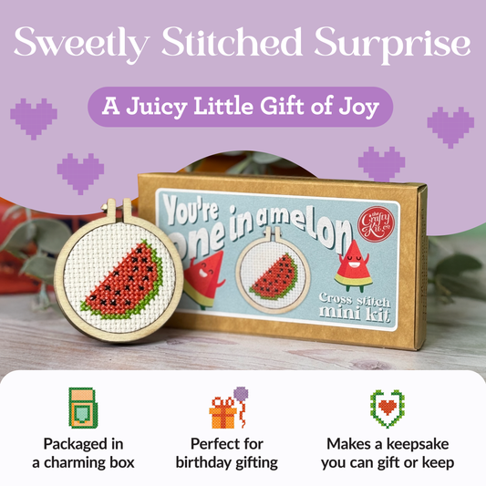 You're One in a Melon Mini Matchbox Cross Stitch Kit