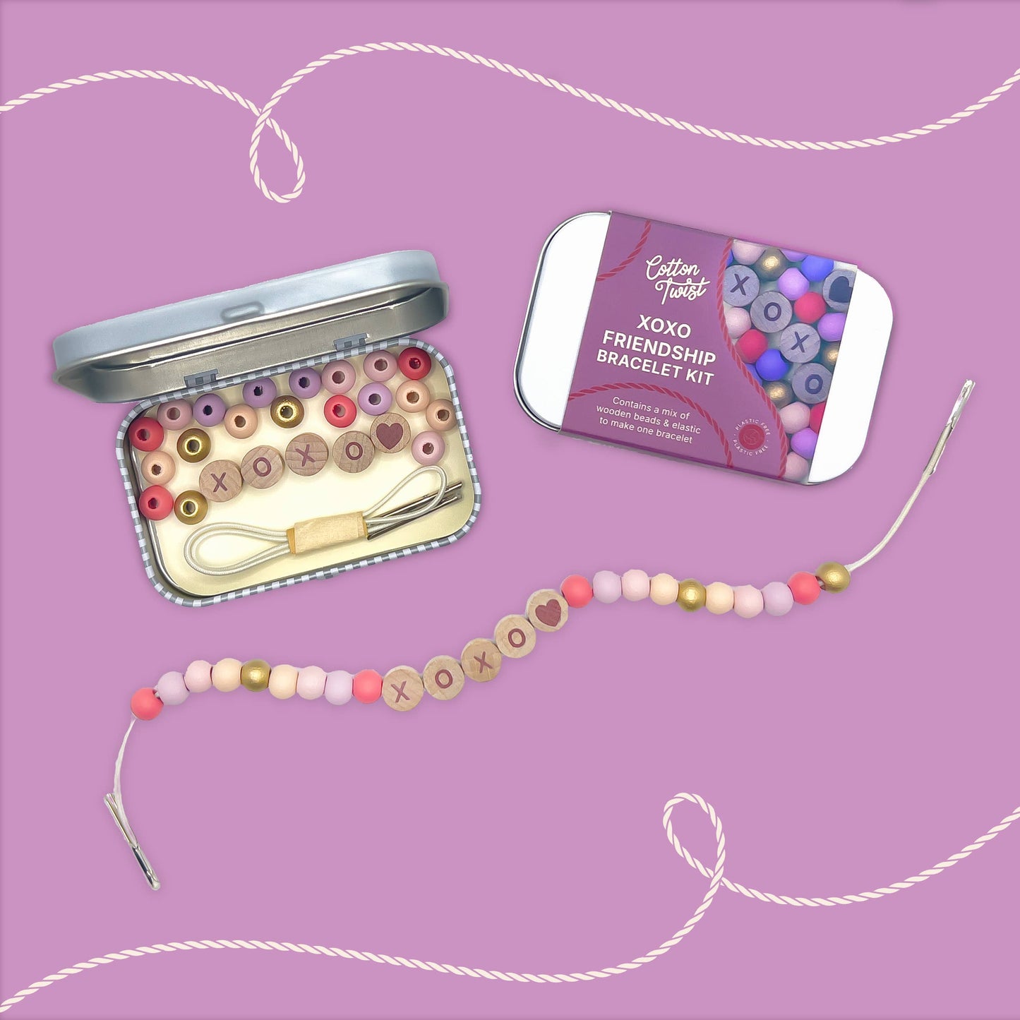 Beaded XOXO Friendship Bracelet Gift Kit