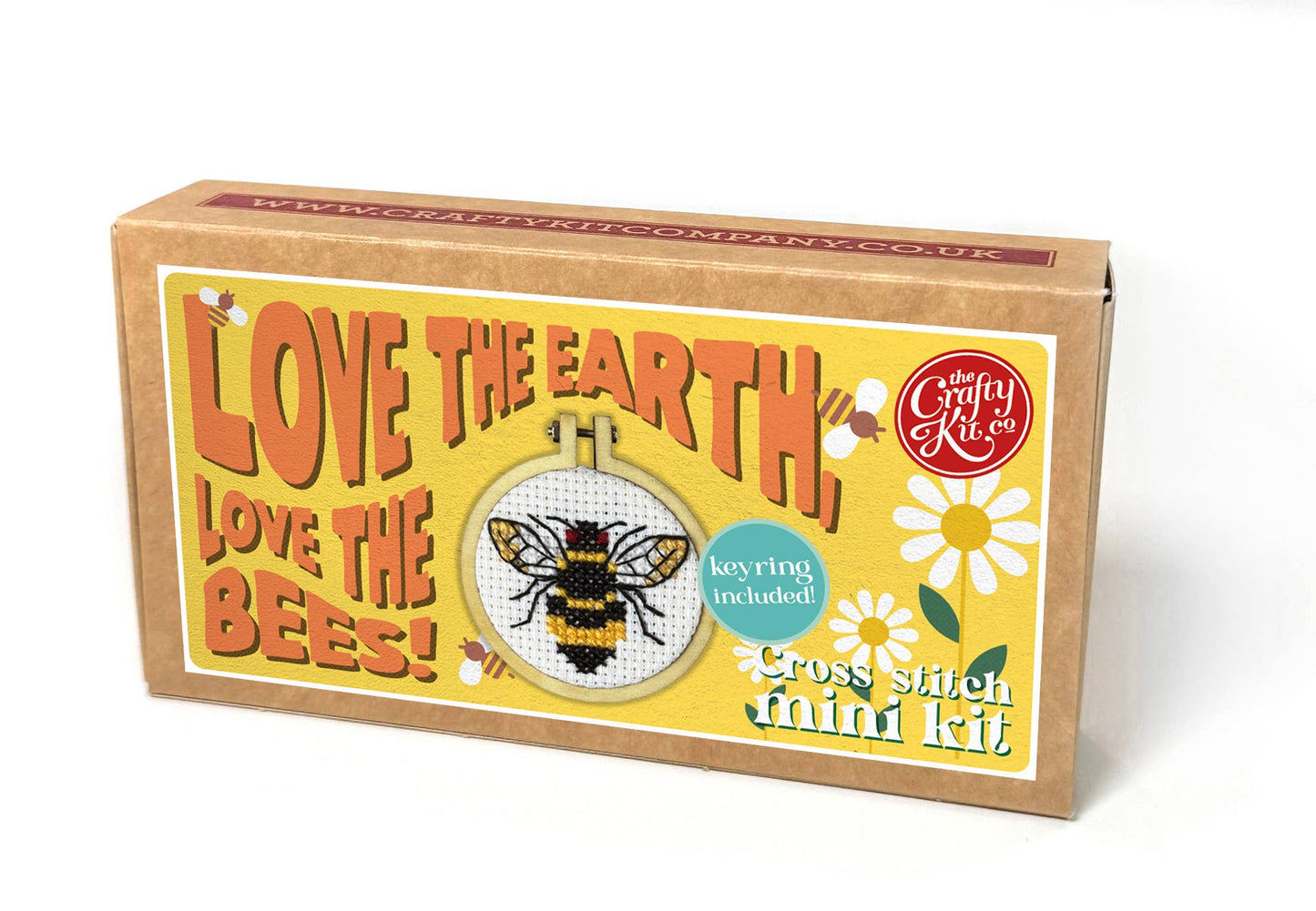 Love the Earth Love the Bees! Mini Matchbox Cross Stitch Kit