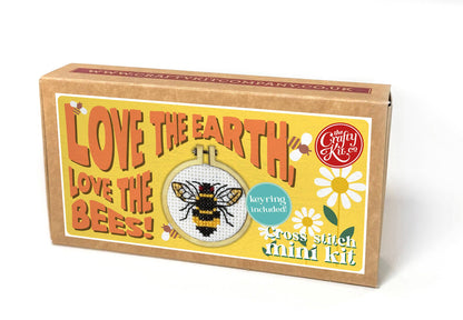 Love the Earth Love the Bees! Mini Matchbox Cross Stitch Kit