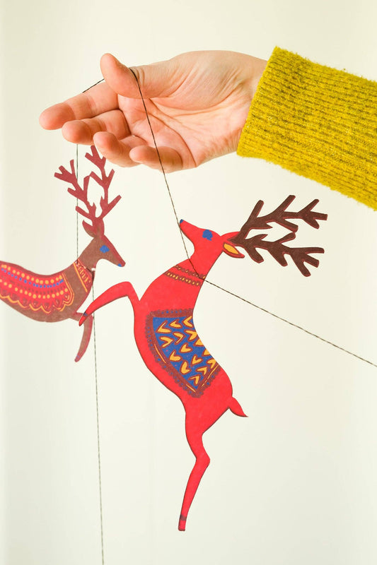 Reindeers Sewn Garland
