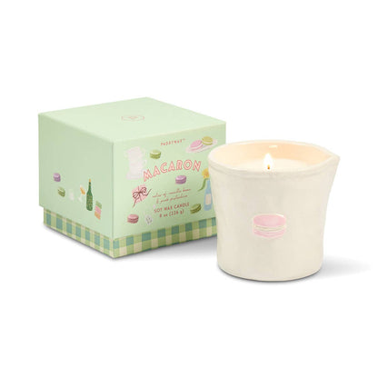 Paddywax Bistro 8oz/226g Macaron Ceramic Candle - Amber & Pistachio