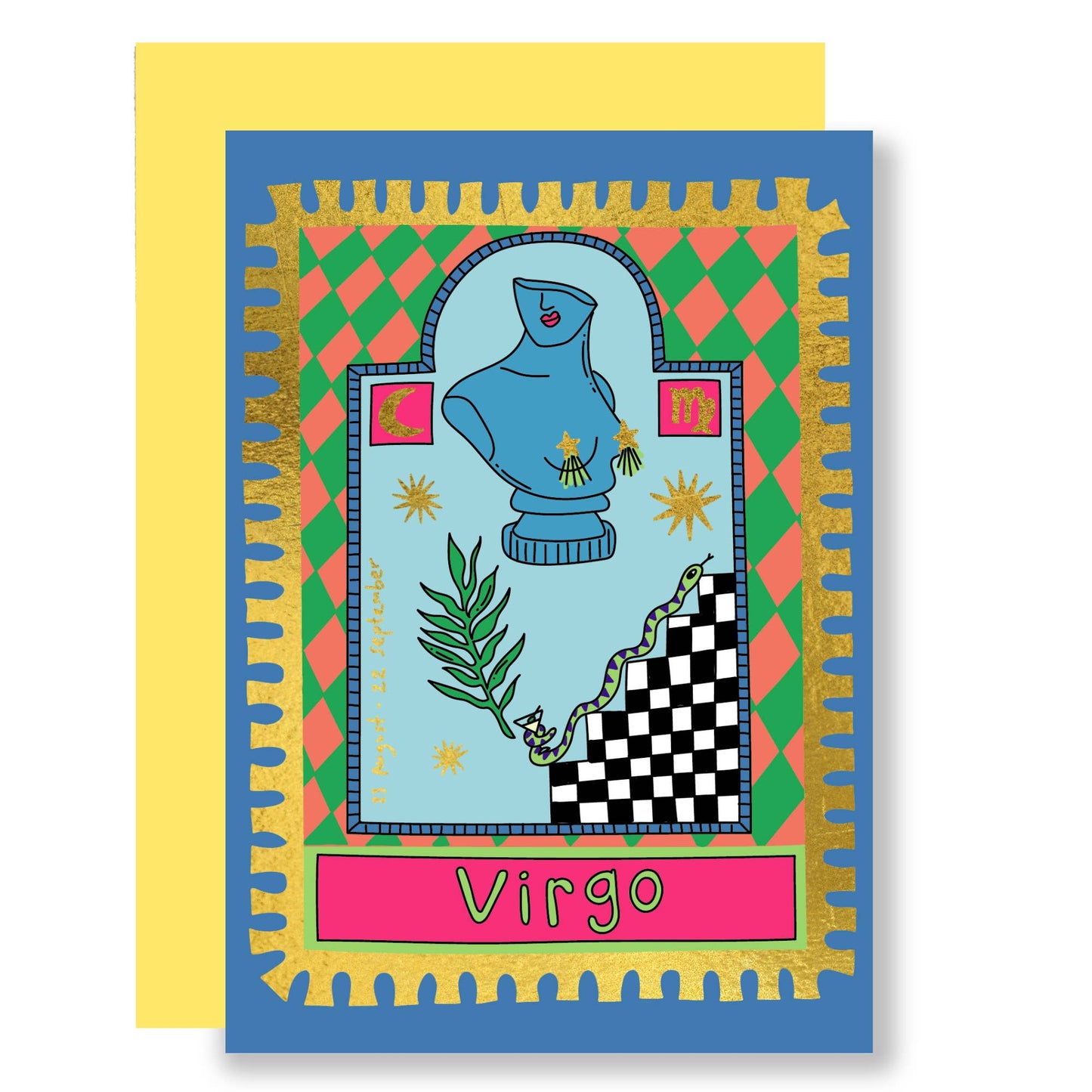 Zodiac- Virgo - gold foil (NEW)