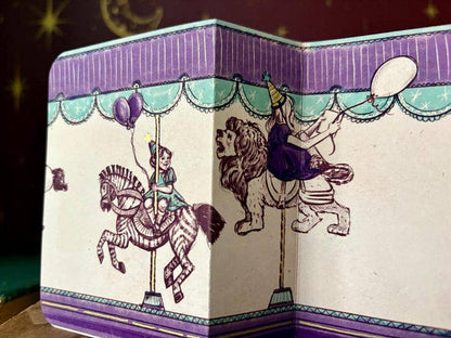 Birthday Merry-go-round Handmade Fold out Card