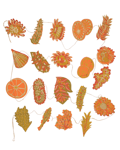 Garland Autumn Blooms Sewn