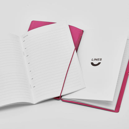 Planner/Journal Recycled Leather Refillable - Pink