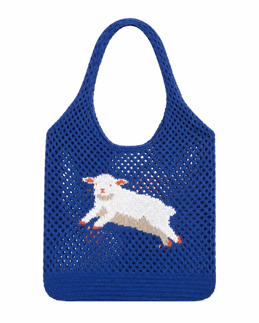 Little Lamb Leap - Everyday Knit Tote
