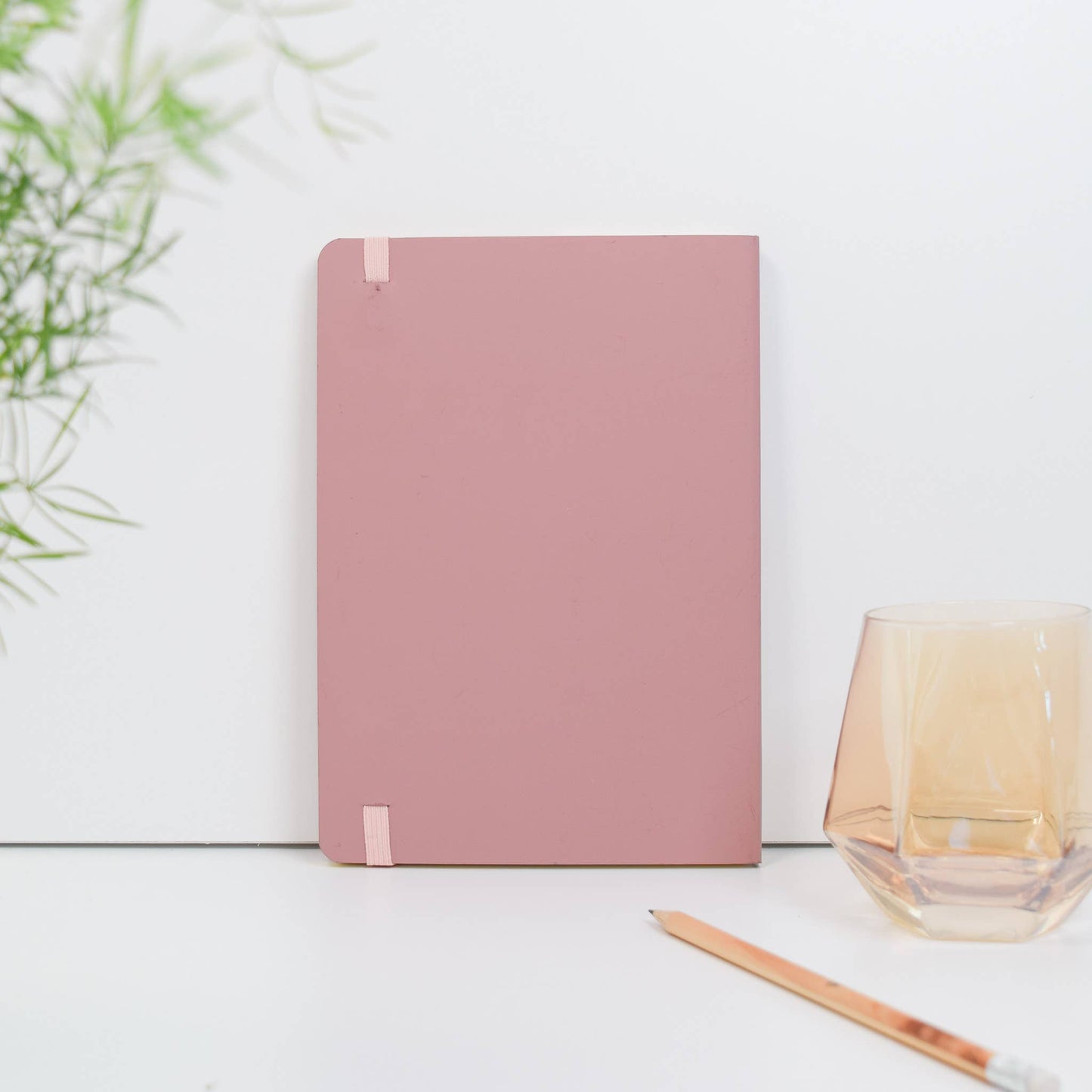 A5 lined recycled leather notebook - EDIT Powder Pink
