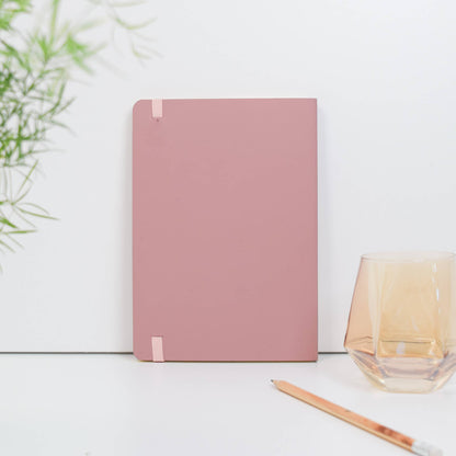 A5 lined recycled leather notebook - EDIT Powder Pink