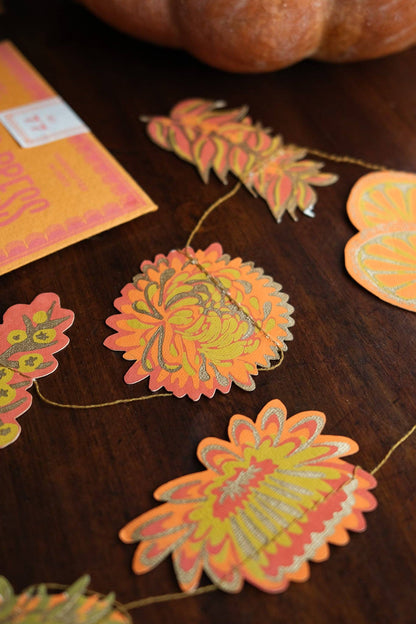 Garland Autumn Blooms Sewn