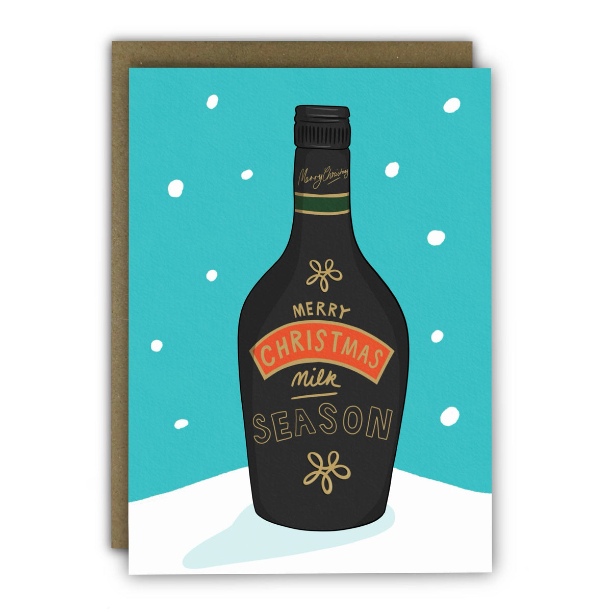 Funny Christmas Card - Christmas Milk Xmas Tipple