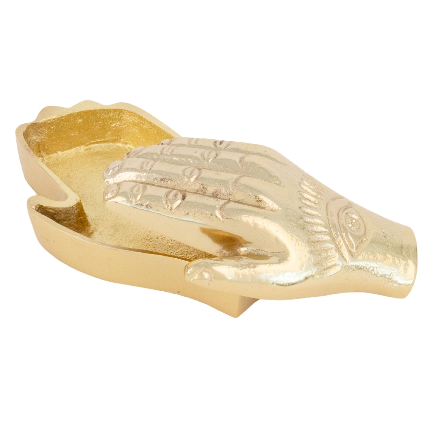 Helio Ferretti Metal Hand Jewellery Box - Gold