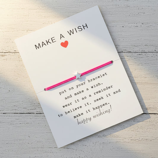 MAKE A WISH Lucky Charm Star Silver Wish Bracelet