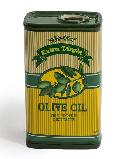 Retro Olive Oil Drum Ceramic Vase