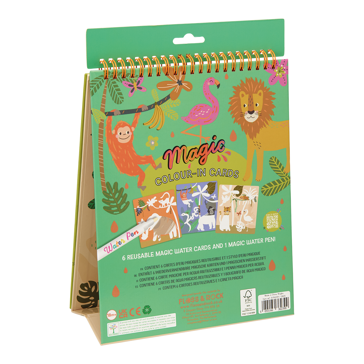 Magic Color Changing Watercard Easel and Pen - Jungle