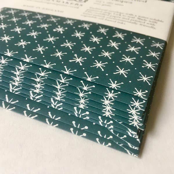 Packet of Ten Patterned Envelopes Little Stars Petrol