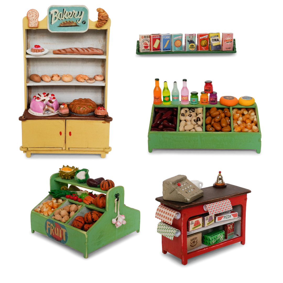 Kids DIY Dollhouse Furniture Kit - Shop (Scale 1:12)