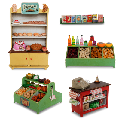 Kids DIY Dollhouse Furniture Kit - Shop (Scale 1:12)