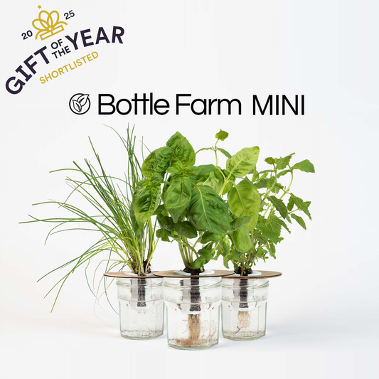 Bottle Farm Mini Kit - Indoor Hydroponic Herb Basil Grow Kit