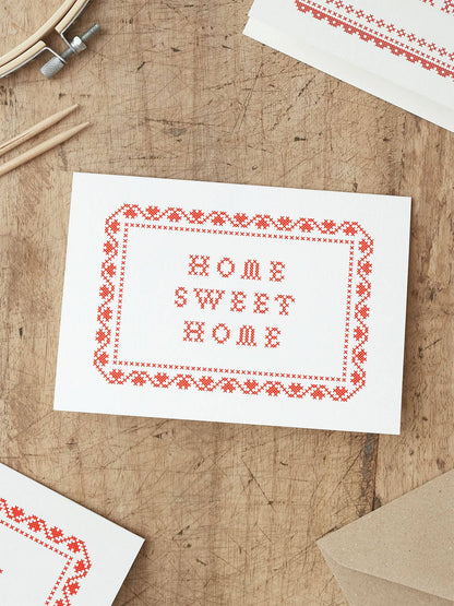 Home Sweet Home Cross Stitch Card | New Home | Housewarming