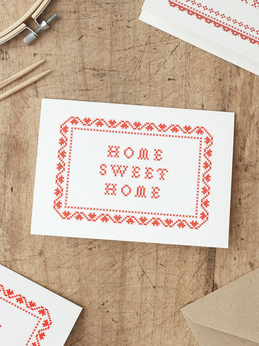 Home Sweet Home Cross Stitch Card | New Home | Housewarming
