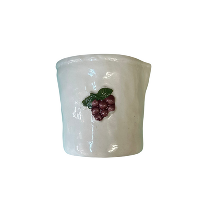 Bistro Bordeaux ceramic grape candle