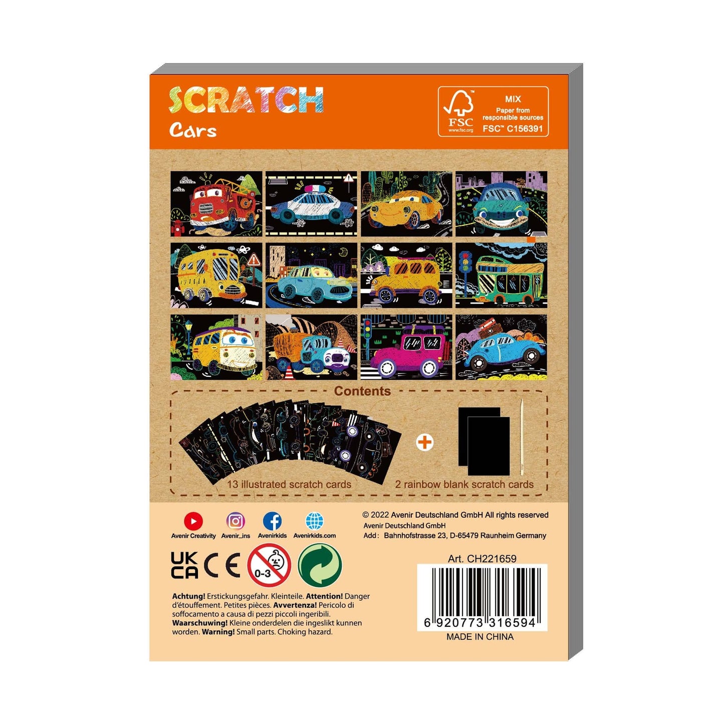 Mini Scratch Book Cars