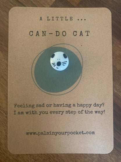 Positivity Reminder Pebble For Stress & Anxiety Relief. Cat
