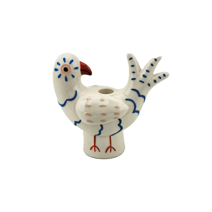 Naïve Bird Candlestick - Blue - L17 D8 H15.8 cm