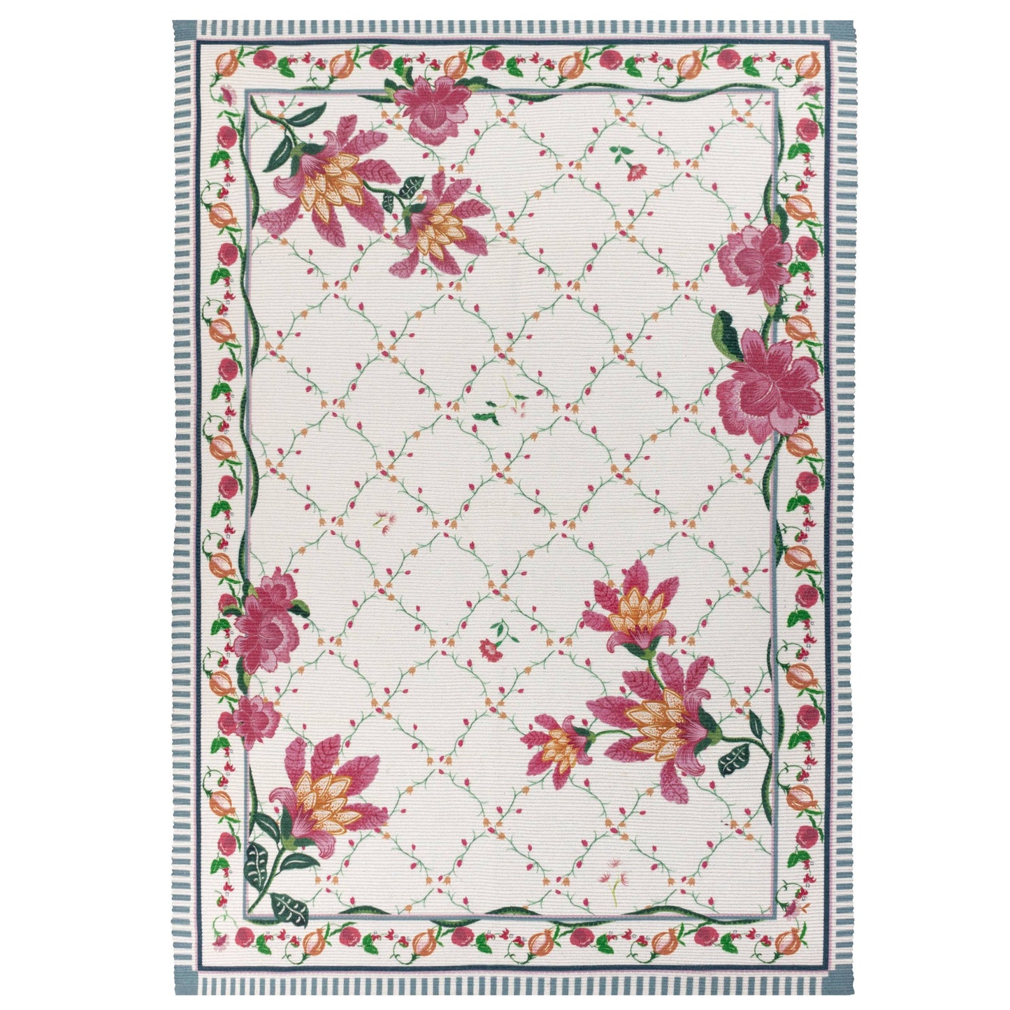 Claudia Floral Printed Indoor/Outdoor Outdoor Rug Candy Red
