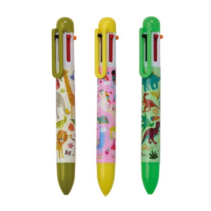 Jungle  6 Colour Click Pen