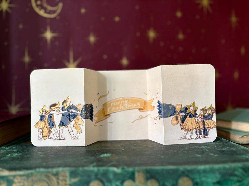 Vintage Christmas Cracker Card “The Stars”