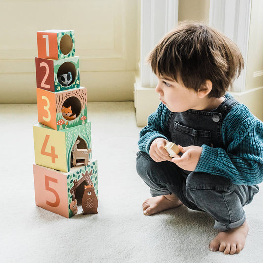 Woodland Animal Wooden Stacking Cubes