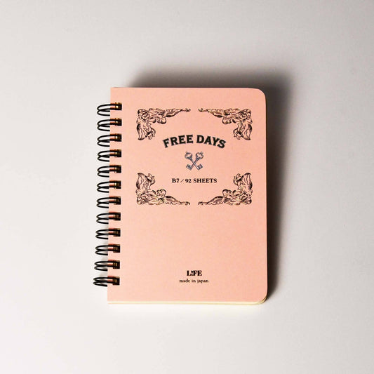[LIFE] Free Diary “FREE DAYS” B7 Notebook - Momo Peach Pink