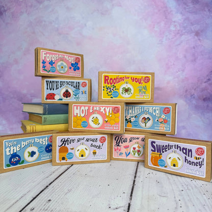 You Grow Girl! Mini Matchbox Cross Stitch Kit