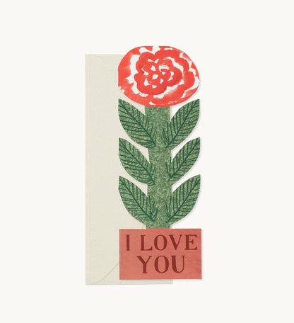 Tall Rose, I love You Card