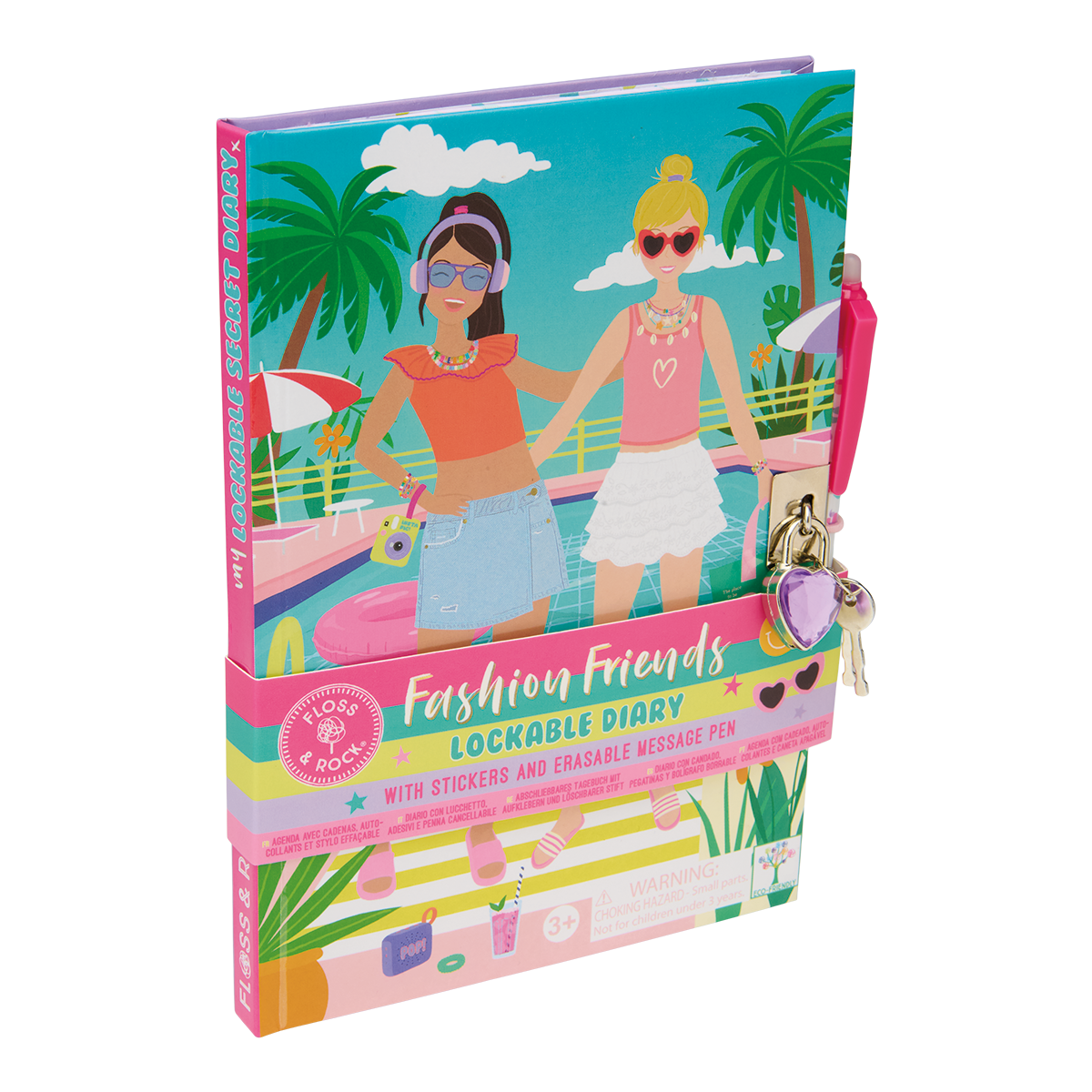 Fashion Friends Lockable Diary  ( 3 designs, 2 of each )
