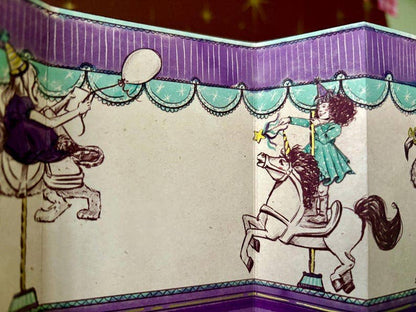 Birthday Merry-go-round Handmade Fold out Card