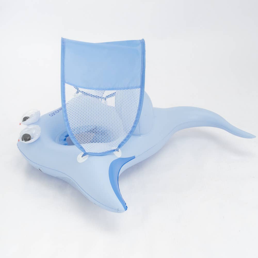 Baby float with canopy and animal design