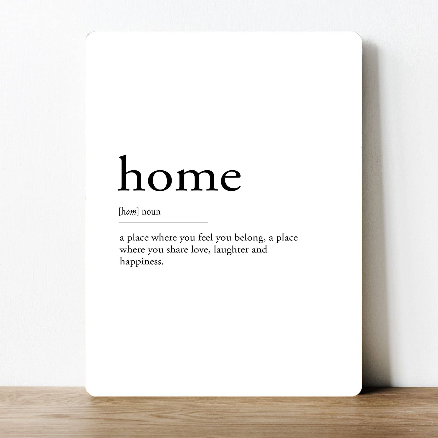 Definition Of Home Love Laugh Happy Metal  Sign Plaque