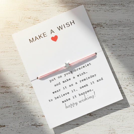MAKE A WISH Lucky Charm Star Silver Wish Bracelet