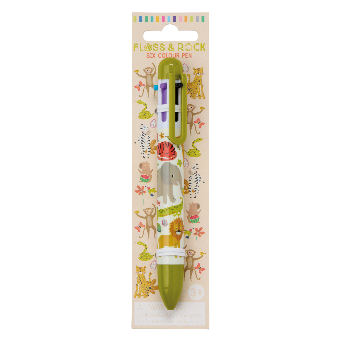 Jungle  6 Colour Click Pen