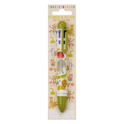 Jungle  6 Colour Click Pen