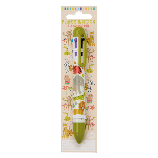 Jungle  6 Colour Click Pen