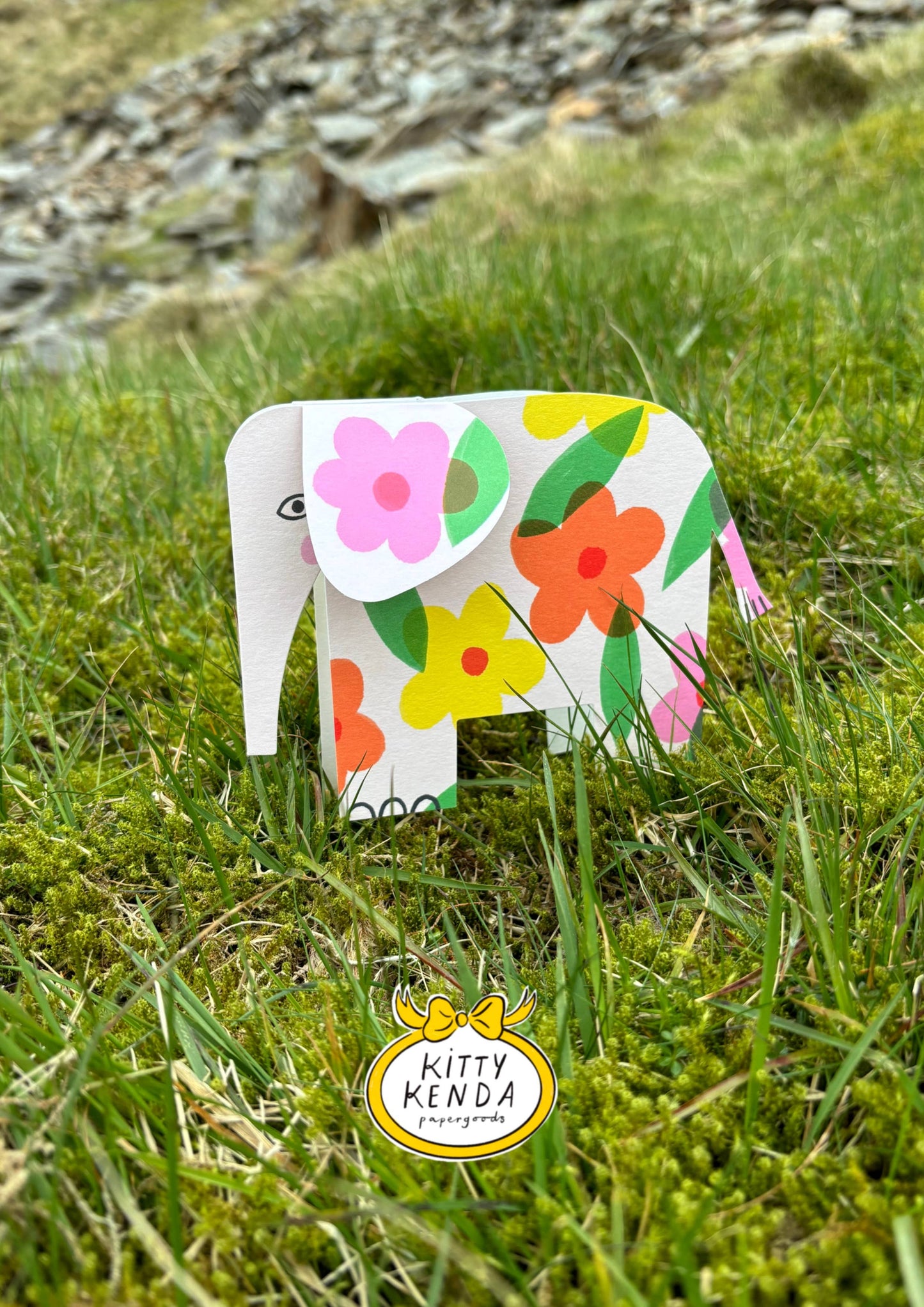 Never Forgotten Elephant A6 Standing Luxury Eco Card